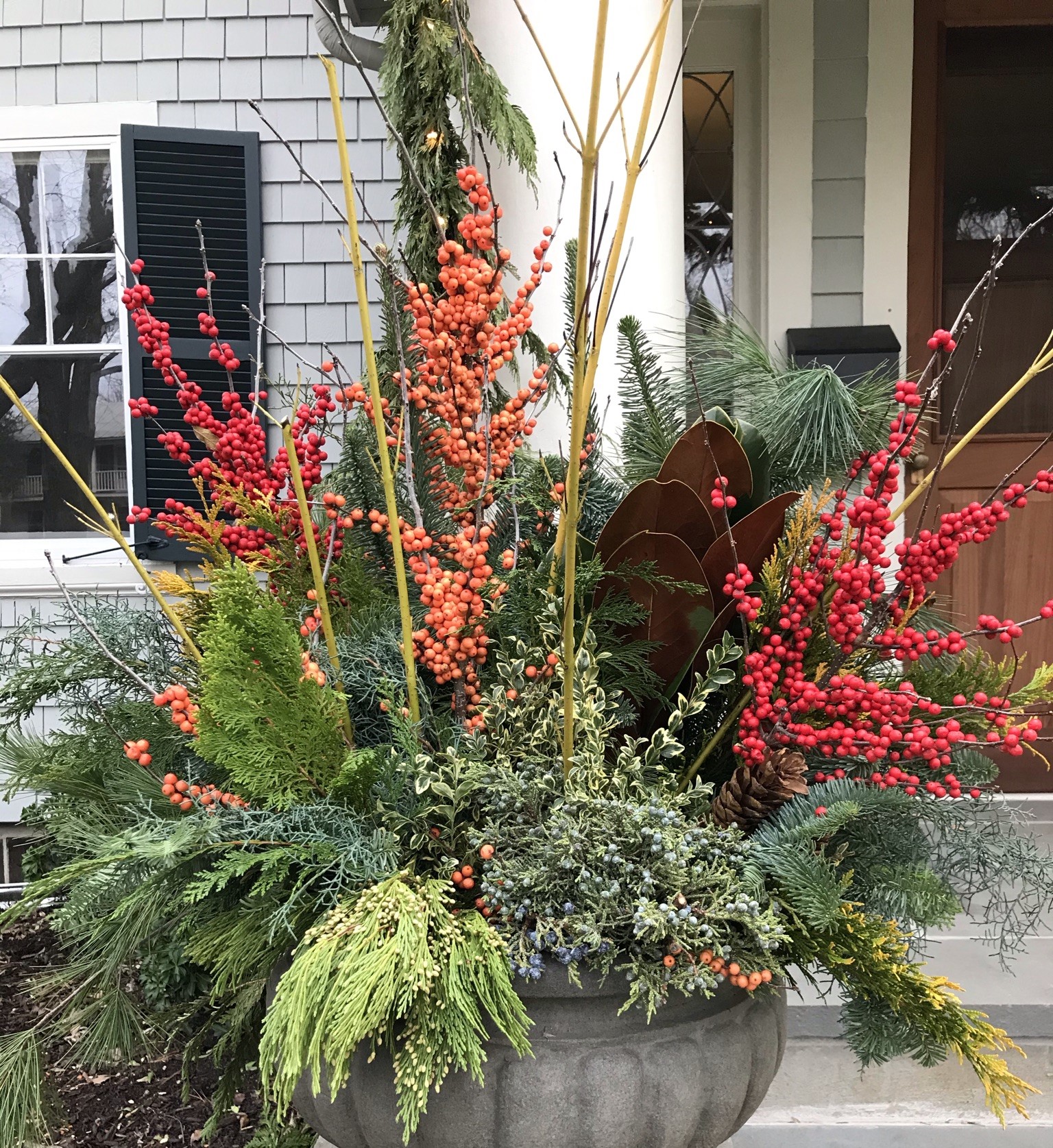 Make a Holiday Porch Pot with Claire Jones: $90 (includes $50 material fee)