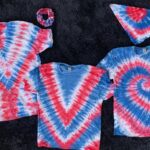Memorial Day USA Tie Dye Tees with Matching Bandana or Scrunchie